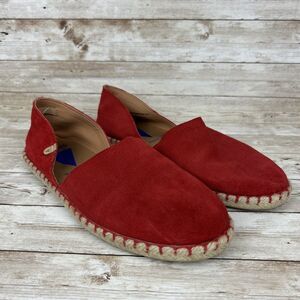 Verbenas Womens Espadrilles 8 Carmen Serraje Jute Boho Slip On Suede Red